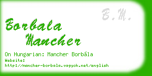 borbala mancher business card